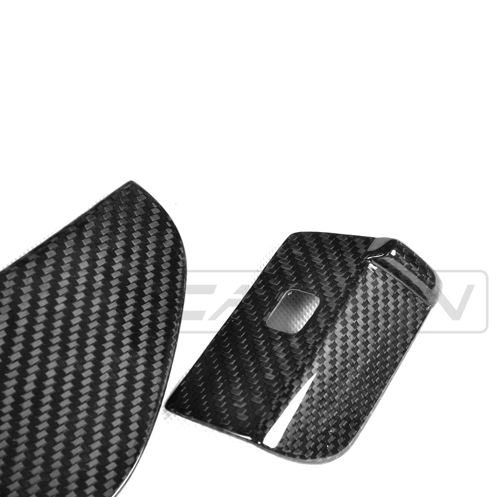 BMW X3 G01 Carbon Fibre front bumper vent trims by CT Carbon, close-up of sleek, high-quality carbon fibre accessory details.