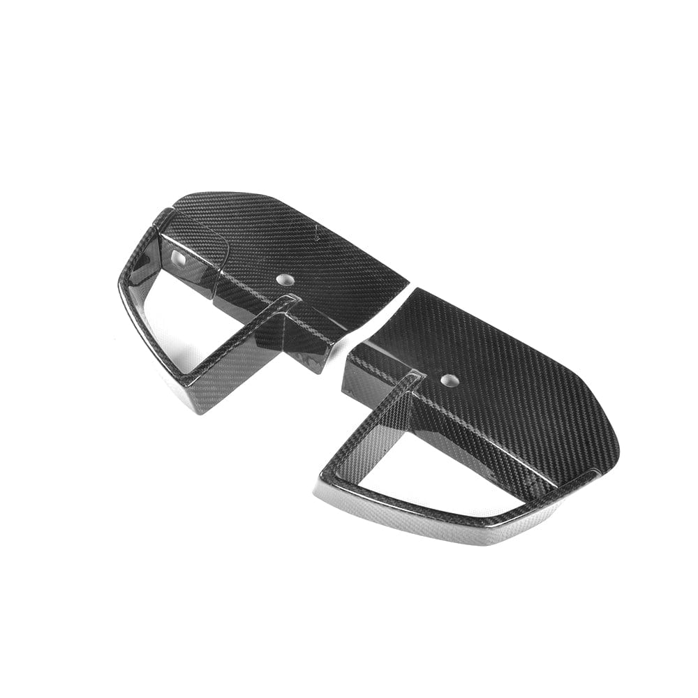 BMW X3 G01 carbon fiber front bumper vent trims by CT Carbon, showcasing sleek, lightweight accessory details.