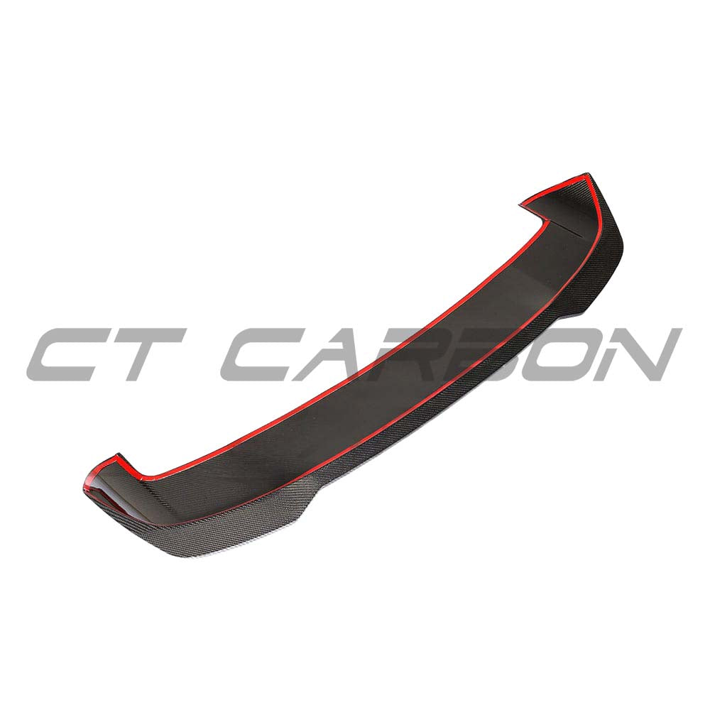 BMW X3 G01 2017-2024 CT Carbon carbon fibre spoiler attached to the rear of the vehicle, highlighting sleek aerodynamic design.