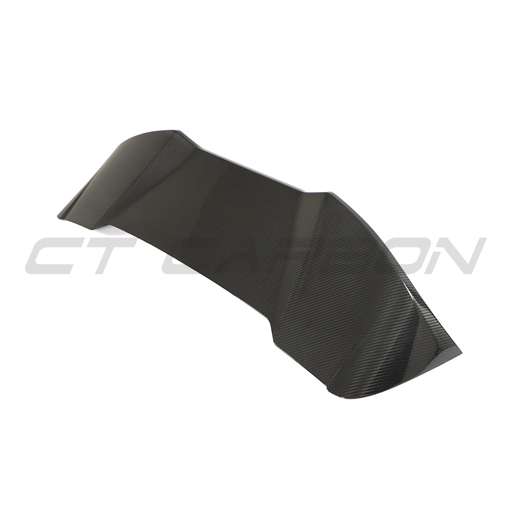 BMW X3 G01 carbon fiber spoiler by CT Design, V2 version, showing sleek aerodynamic design on the vehicle's rear.