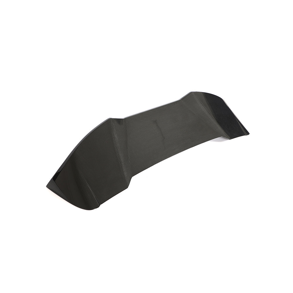 BMW X3 G01 carbon fibre spoiler by CT Carbon, V2 design, showcasing sleek aerodynamic styling on a black spoiler.