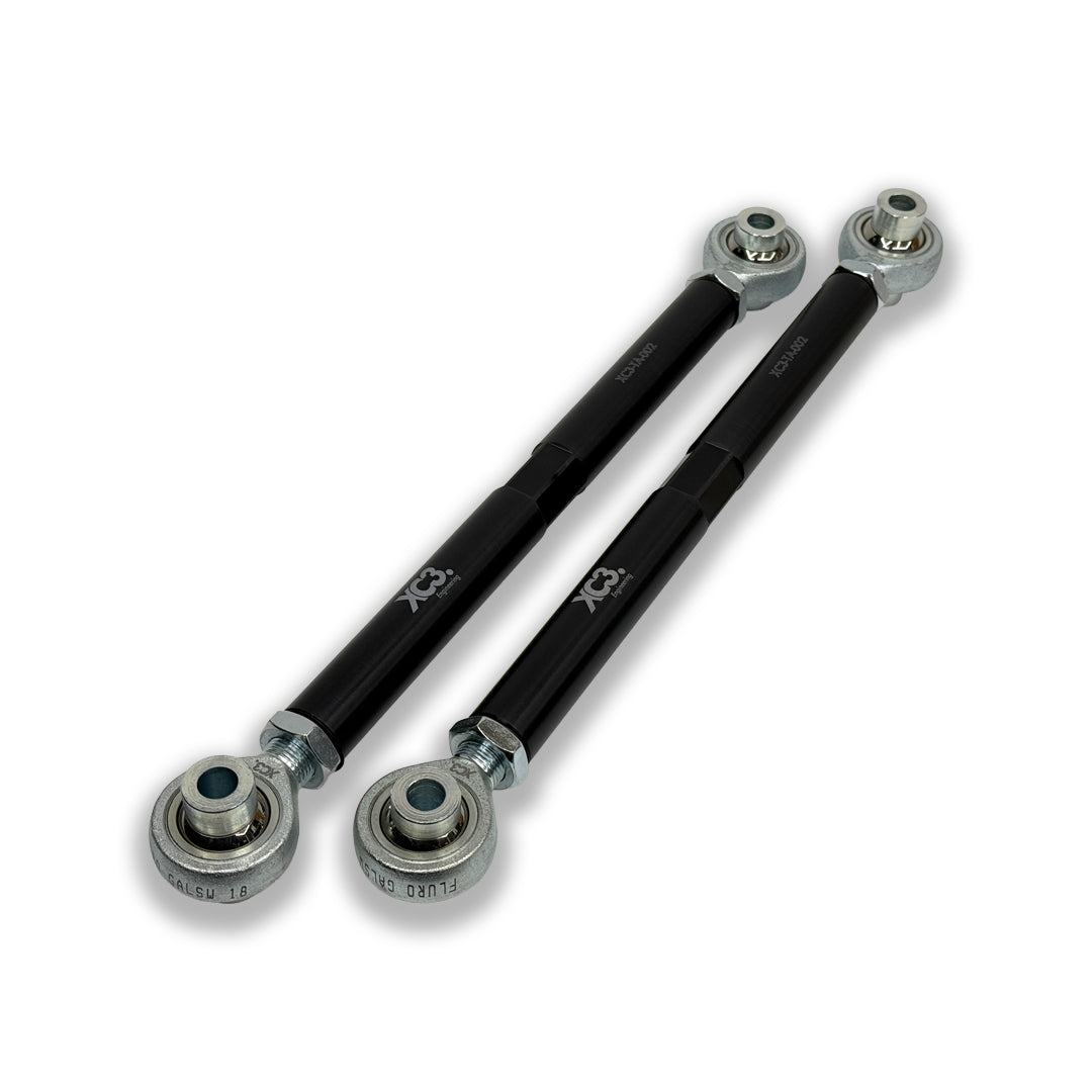BMW M3 E9X rear toe arm from XC3 Engineering, adjustable suspension component for improved alignment and handling.