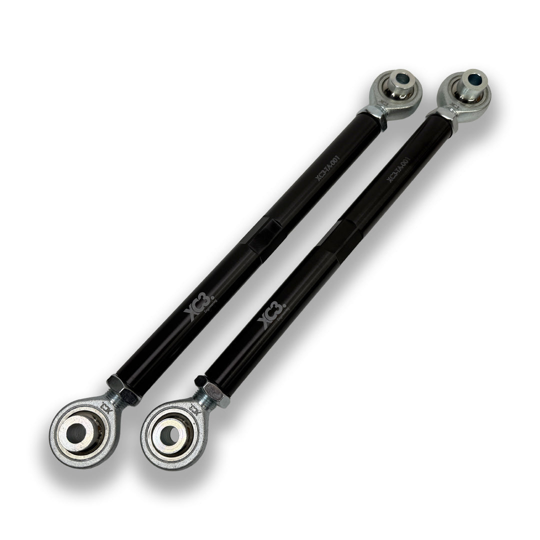BMW M2 G87, M3 G80 G81, M4 G82 G83 adjustable rear toe arms for G8X platform by XC3 Engineering, showing the suspension component.