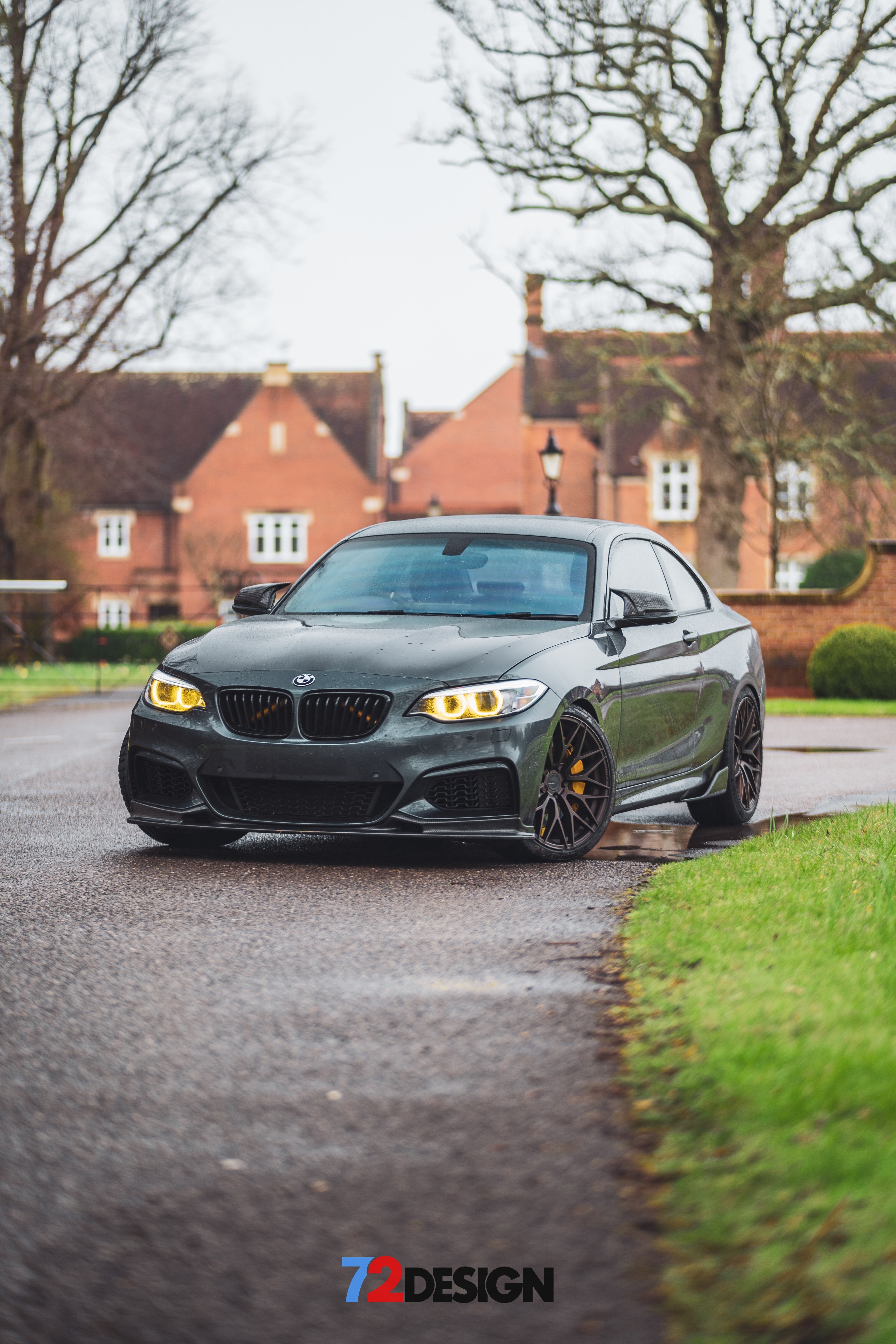 72Design BMW M240i/M235i (F22) Gloss Carbon Fibre (Pre-Preg) Performance Style Front Splitter - Nineteen72 Performance