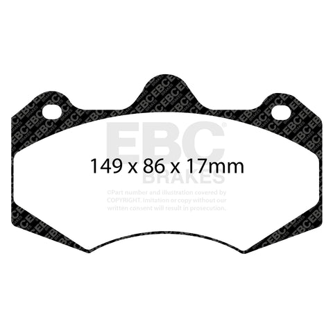 EBC RPX Track pads for AP Racing CP9040 CP7040D61 (DP8042RPX) Front - Nineteen72 Performance