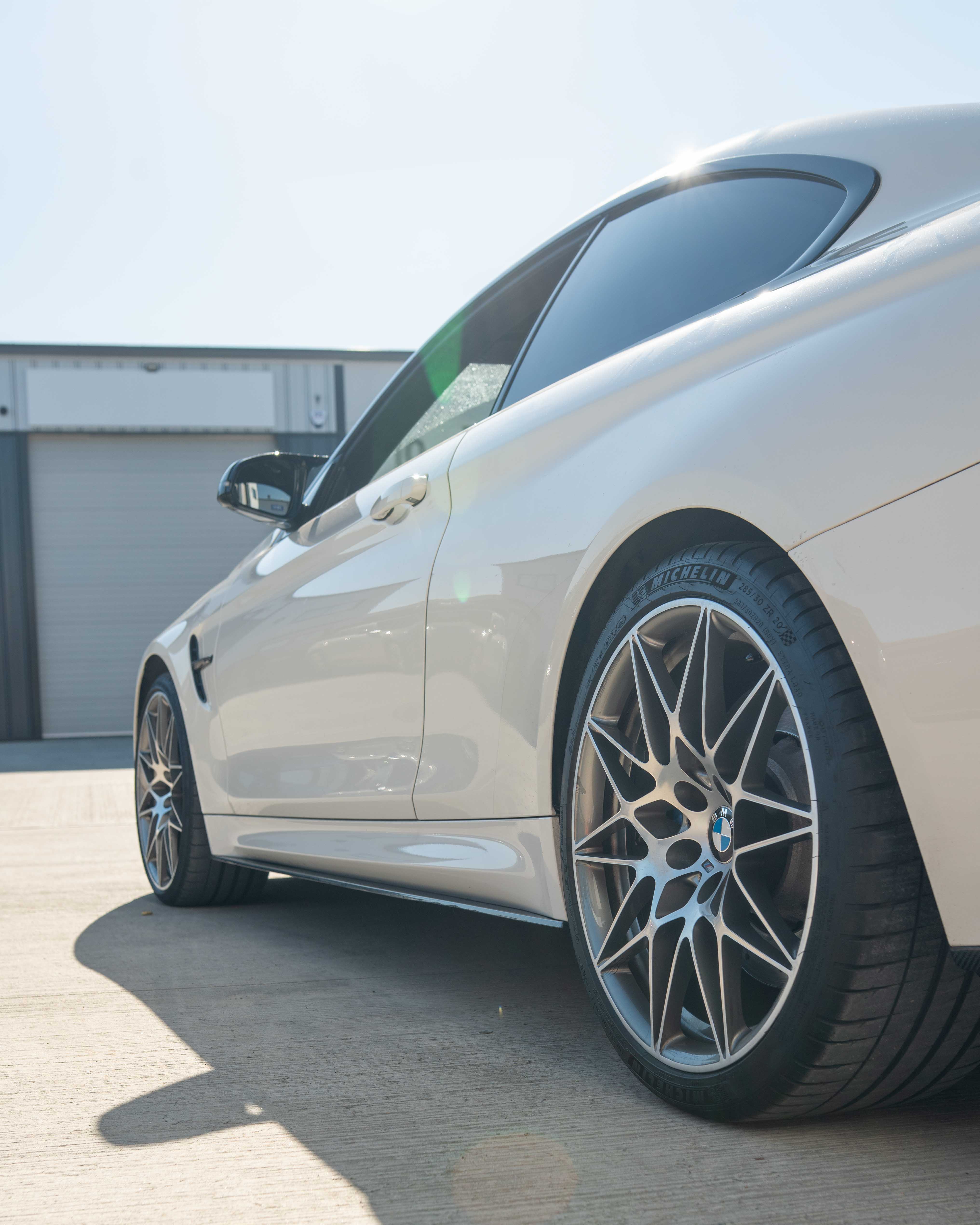 BMW F82 M4 coupe 2014-2020 CT Carbon V3 full carbon fibre kit, showcasing lightweight aerodynamic car body parts.