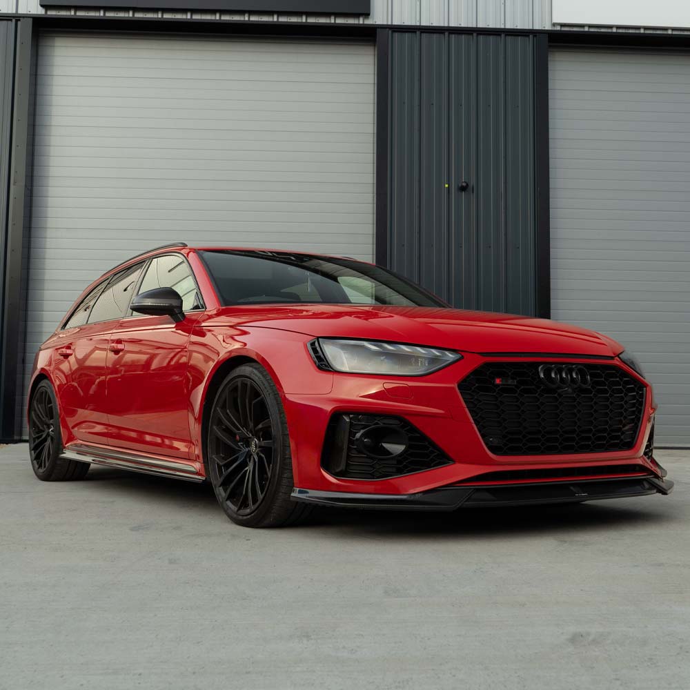 CT Carbon RS4 B9.5 carbon fibre kit featuring sleek, lightweight components for Audi RS4 B9.5 with a high-gloss finish.