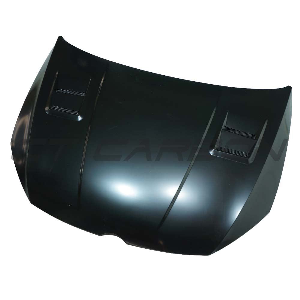 Volkswagen Golf MK7 2012-2020 aluminum bonnet by CT Carbon, shown in the image with a sleek, lightweight hood for the car.