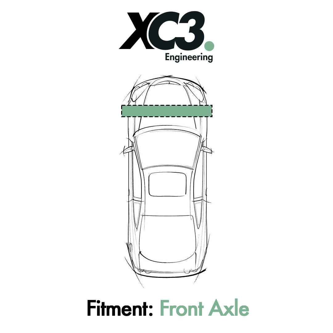 XC3 Engineering upgraded front hub pinch bolt for BMW M2 M3 M4 F8X G8X suspension and alignment system.