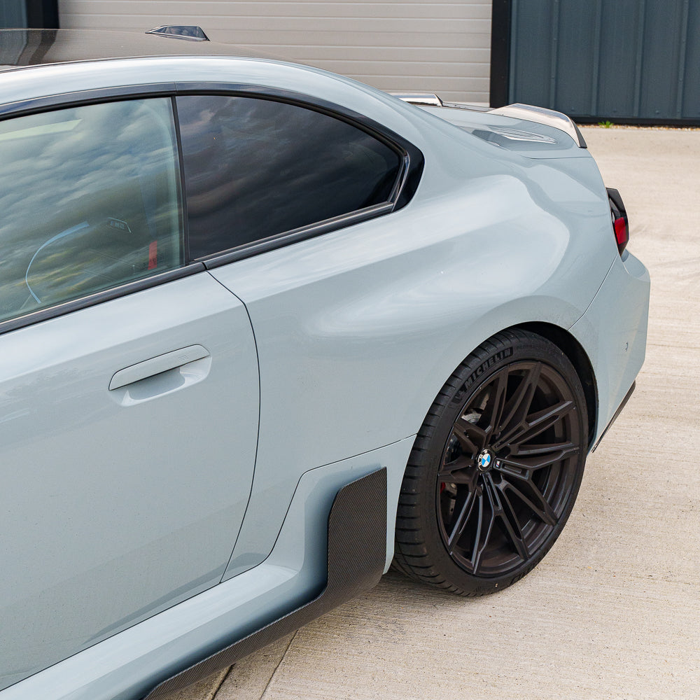 BMW G87 M2 full carbon fiber kit by CT Carbon, featuring sleek, lightweight carbon panels and aerodynamic enhancements.