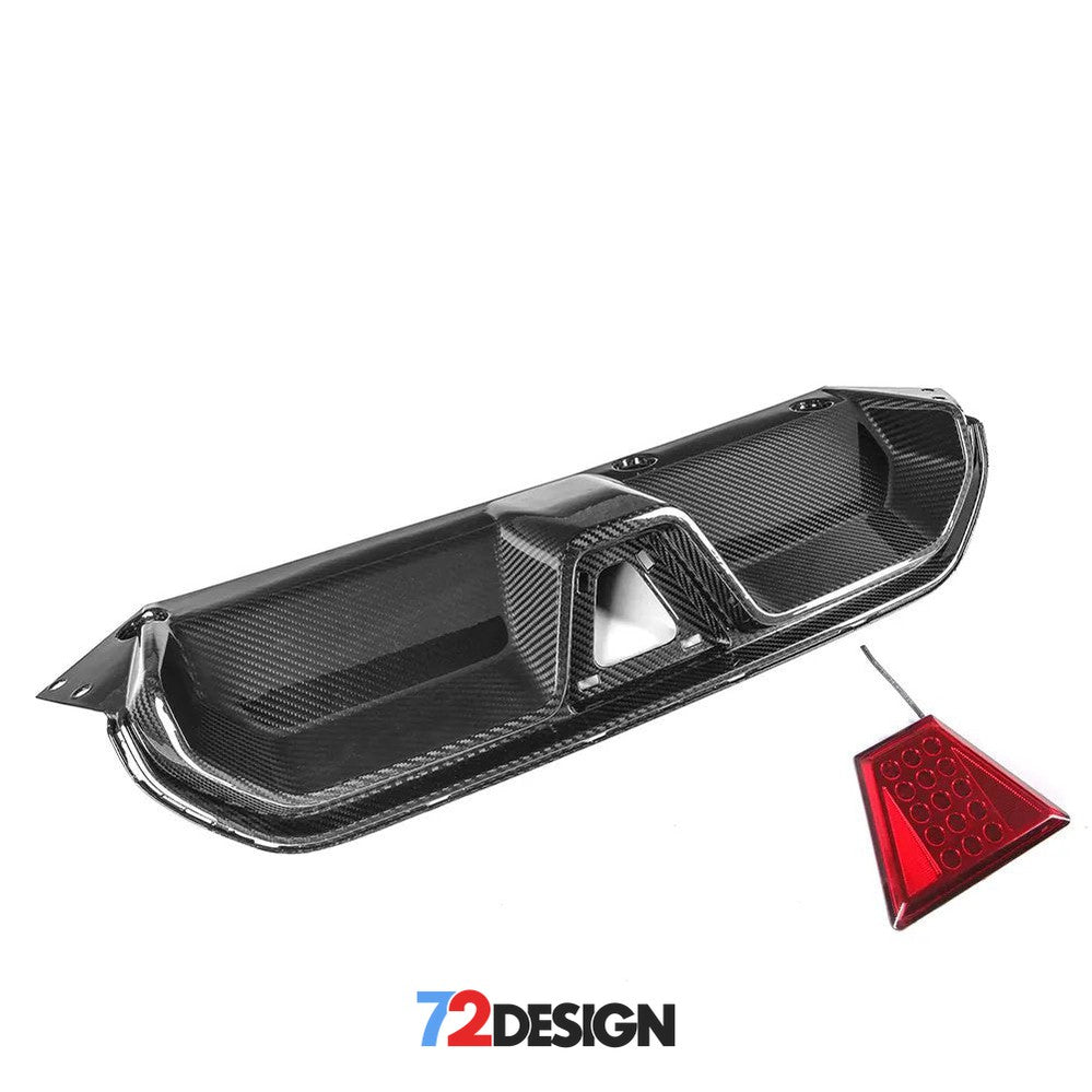 72Design BMW M5 (F90) Gloss Carbon Fibre (Pre-Preg) CSL Style Diffuser With Light - Nineteen72 Performance