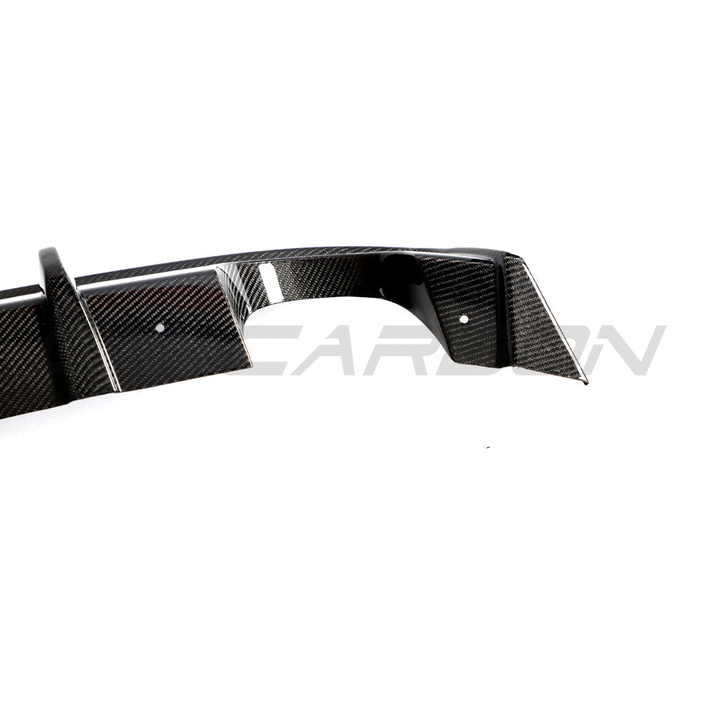 HYUNDAI i30N carbon fibre diffuser splitter by CT Carbon, pre-facelift design, featuring sleek carbon fiber finish.