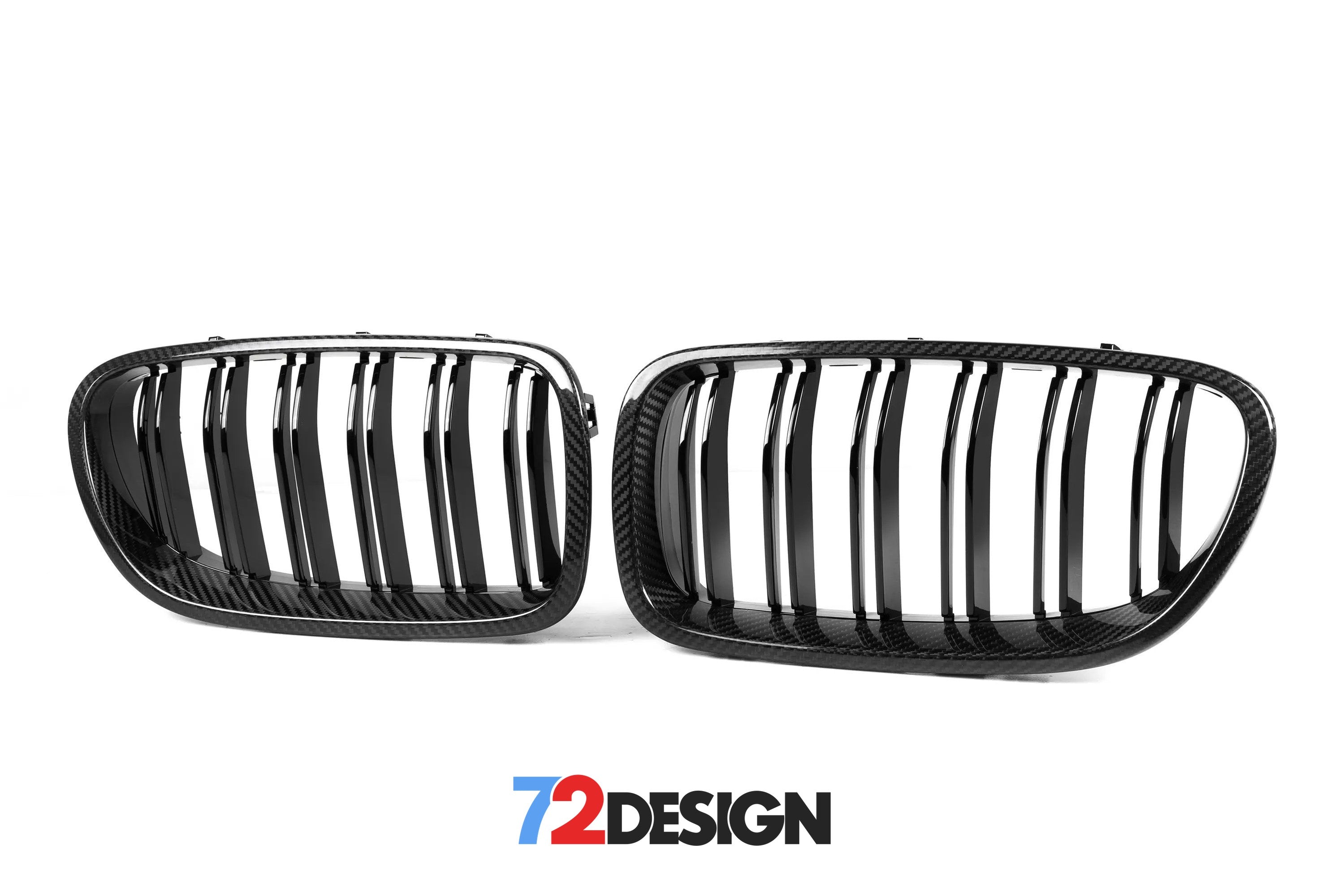 72Design - BMW M5 Carbon Fibre Double Slat Design Grill (F10) - Nineteen72 Performance