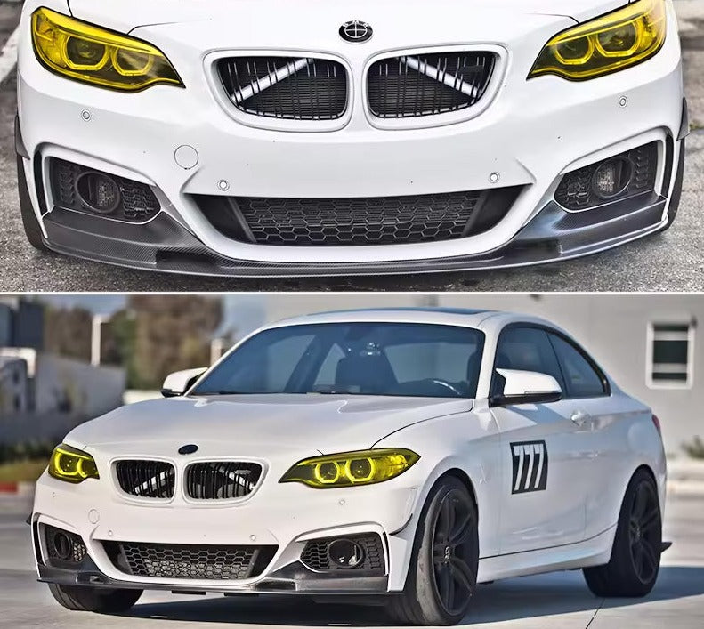 72Design BMW M240i/M235i (F22) Gloss Carbon Fibre (Pre-Preg) GT Style Front Splitter - Nineteen72 Performance