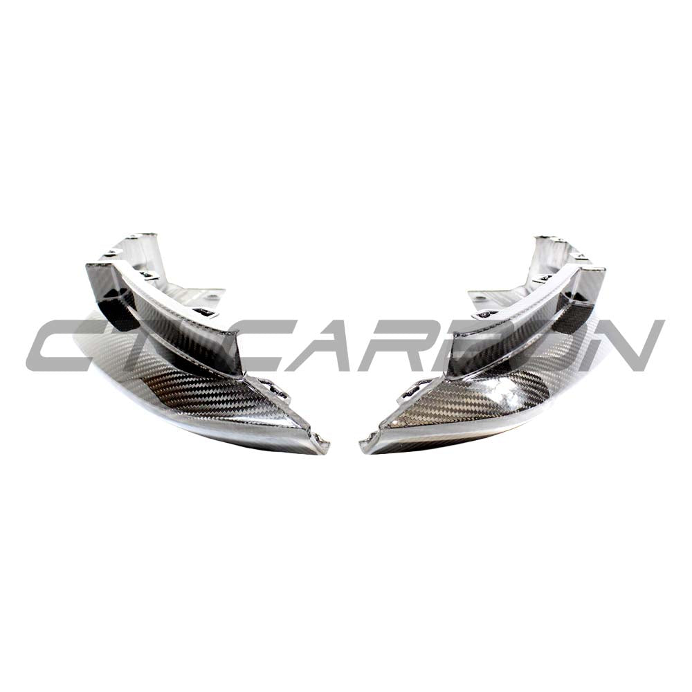 BMW M3 G80 G81 carbon fibre rear bumper corners by CT Carbon, close-up of sleek, lightweight accessory for enhanced vehicle style.