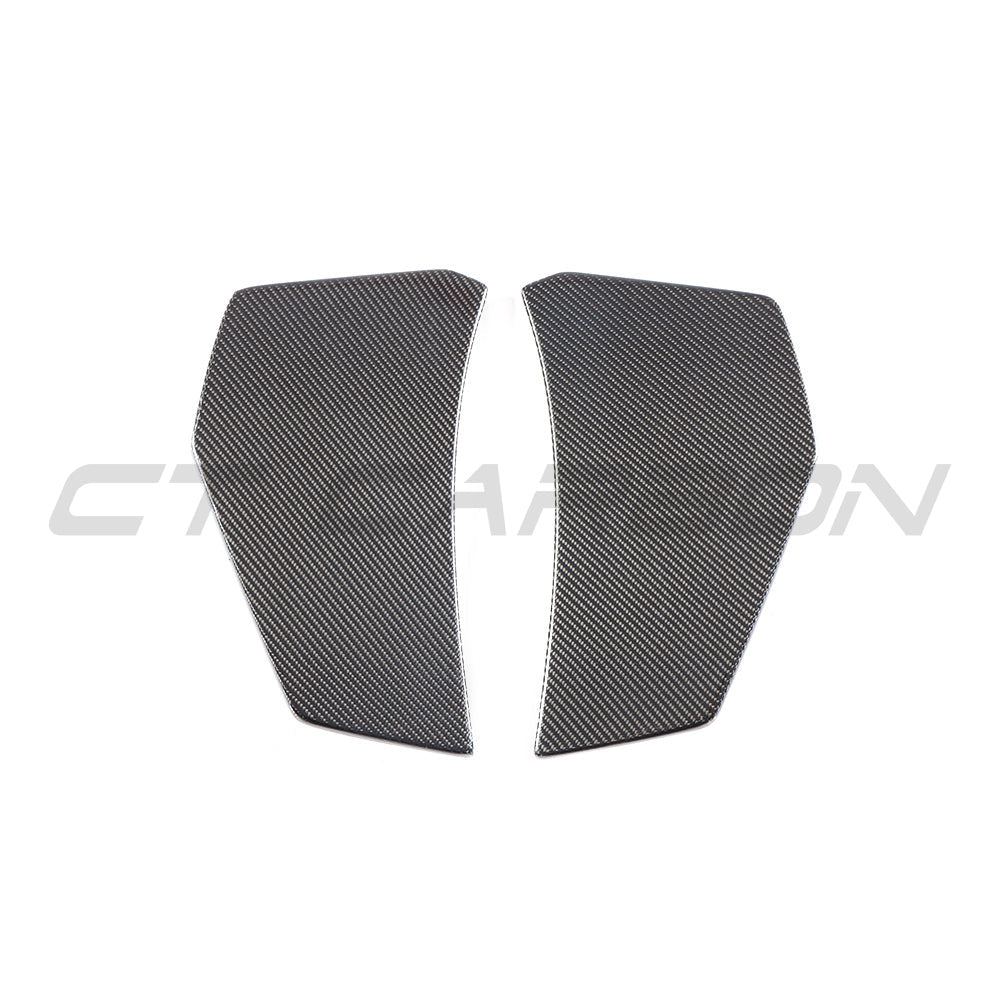 CT Carbon carbon fiber rear bumper corners for Audi R8 V10 Gen 2 2015-2019 accessories, showcasing sleek aerodynamic design.