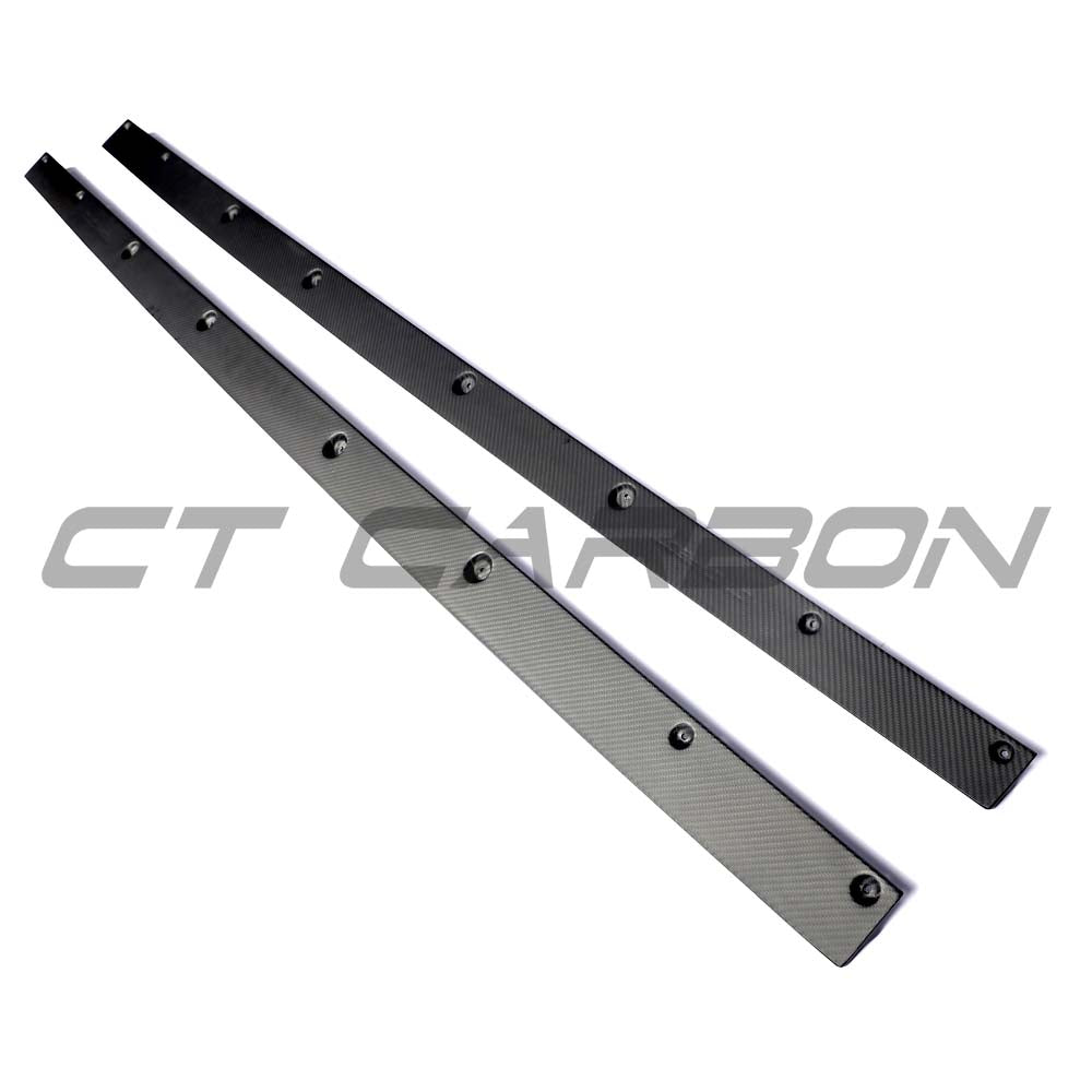 Full matte carbon fiber kit for Audi RS6 C8 by CT Carbon, showing detailed textured panels and sleek matte finish.
