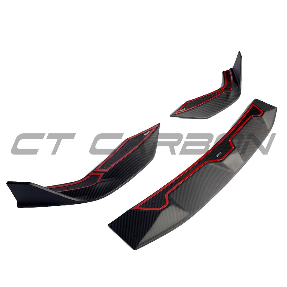 Full matte carbon fiber kit for Audi RS6 C8 by CT Carbon, showing detailed carbon fiber panels and sleek design elements.