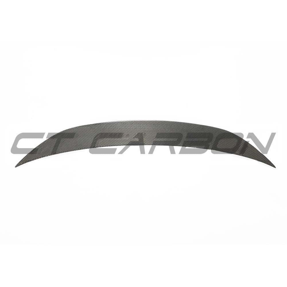 Mercedes E63 W213 2018-2020 CT Design carbon fibre spoiler, showcasing sleek aerodynamic design on a luxury sedan.