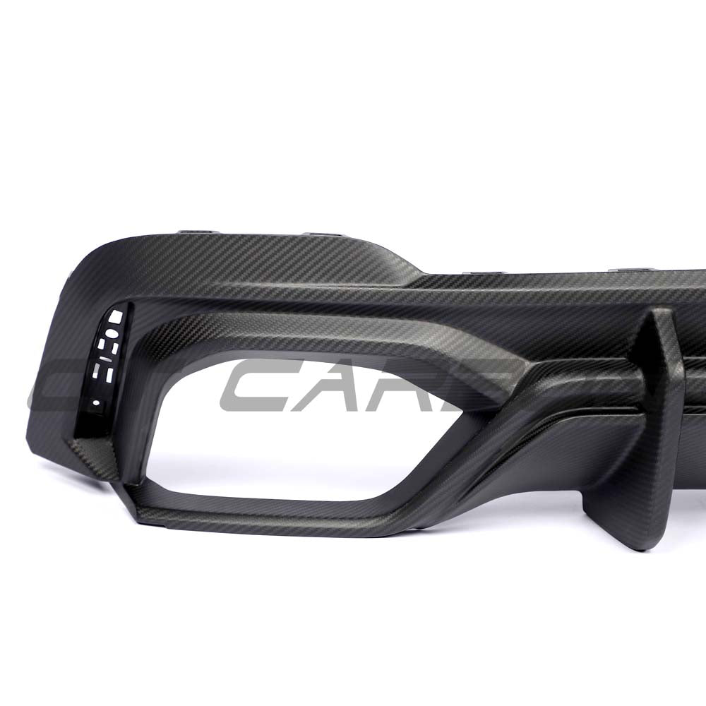 AUDI RS6 C8 full matte carbon fibre kit by CT Carbon, showcasing automotive body parts with a sleek matte finish.
