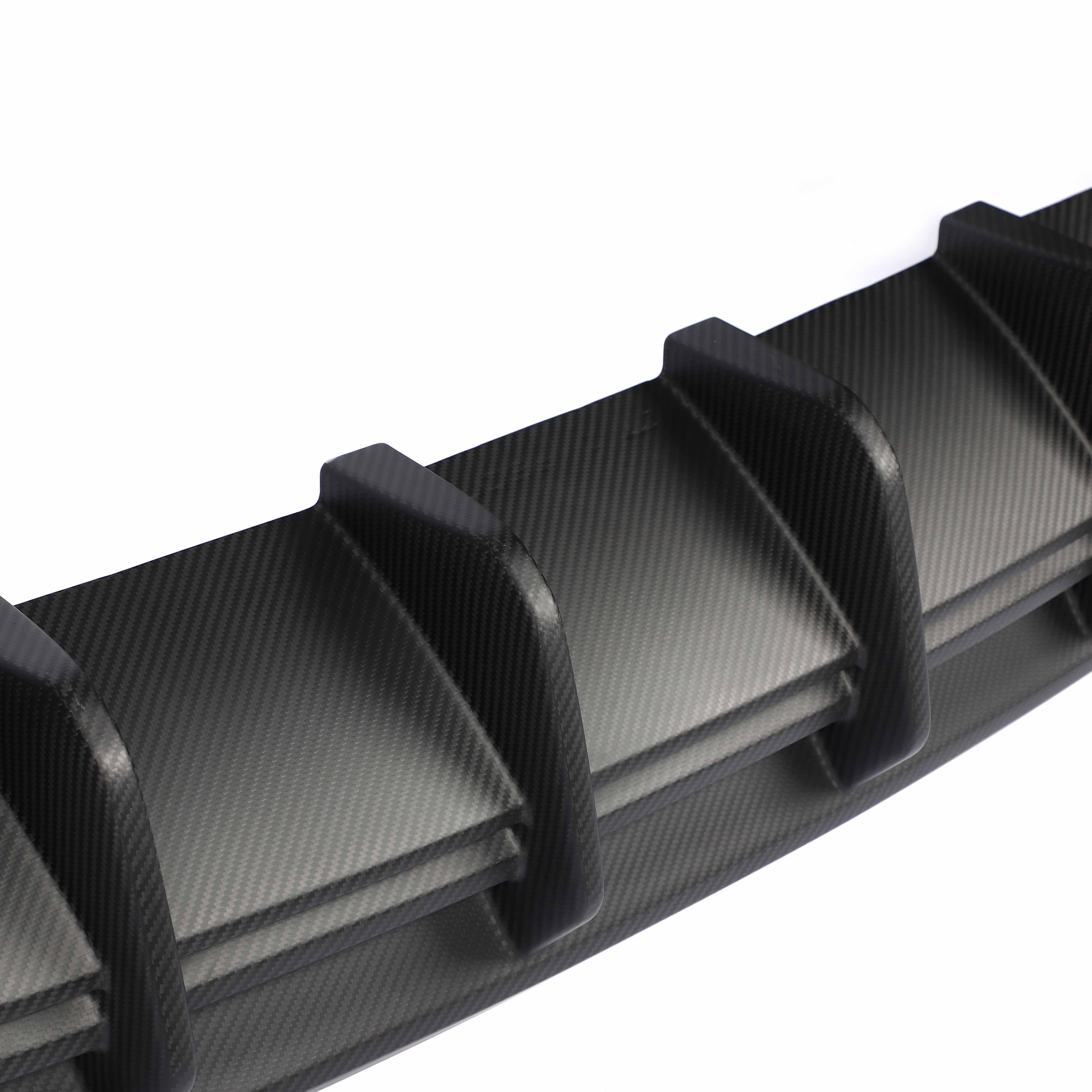 Audi RS6 C8 full matte carbon fiber kit by CT Carbon, showing close-up of textured matte carbon fiber components.