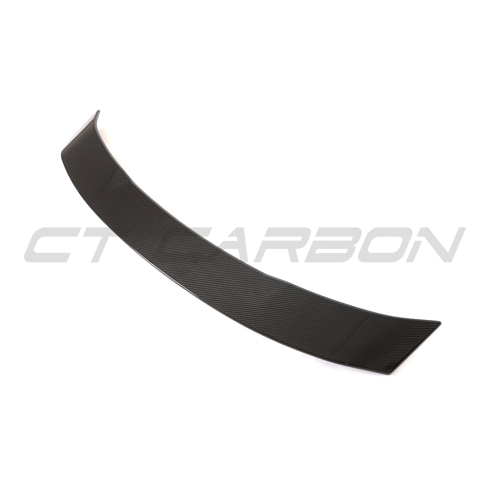 CT Carbon Porsche 911 991.2 GTS, Carrera, Targa 2017-2019 carbon fibre spoiler installed on the vehicle.