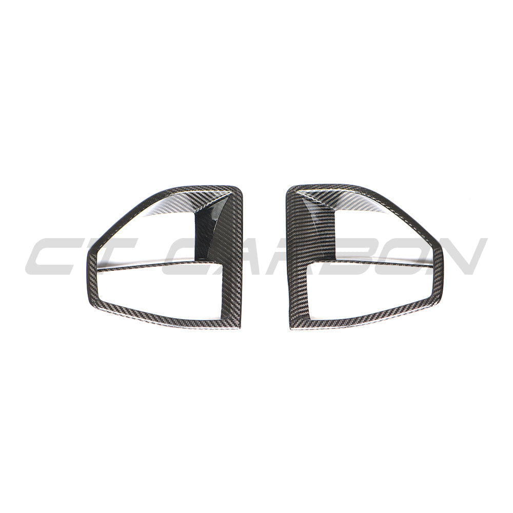 BMW G05 X5 2019-2023 CT Carbon front vent add-on accessory, featuring carbon fiber design for improved vehicle styling.