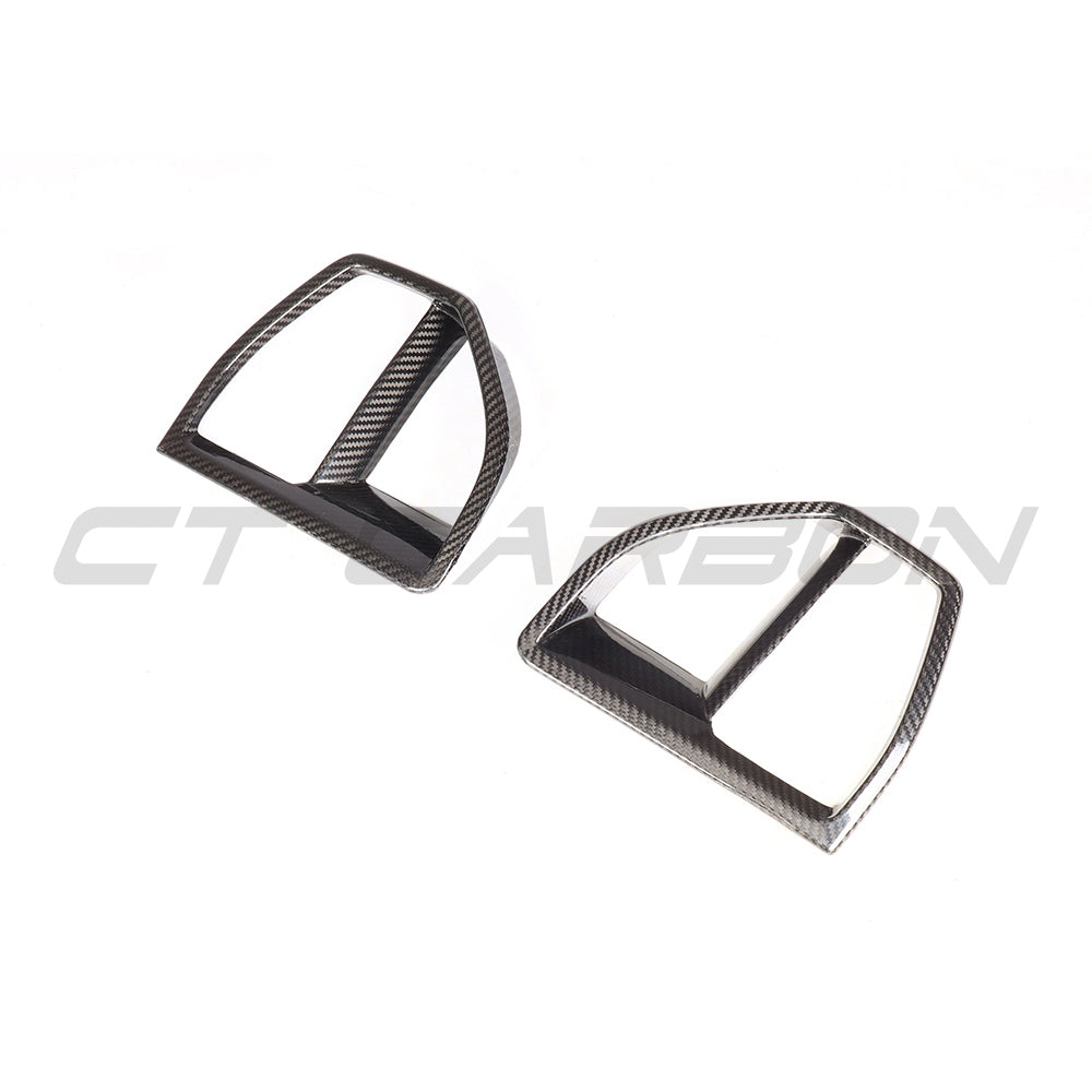 BMW G05 X5 2019-2023 CT Carbon fiber front vent add-on accessory showing sleek carbon fiber finish and precise fit.