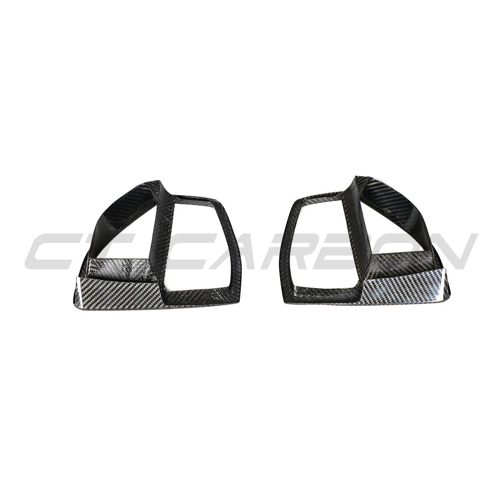 BMW G05 X5 2019-2023 CT Carbon fiber front vent add-on accessory showing the sleek carbon fiber finish and installation details.