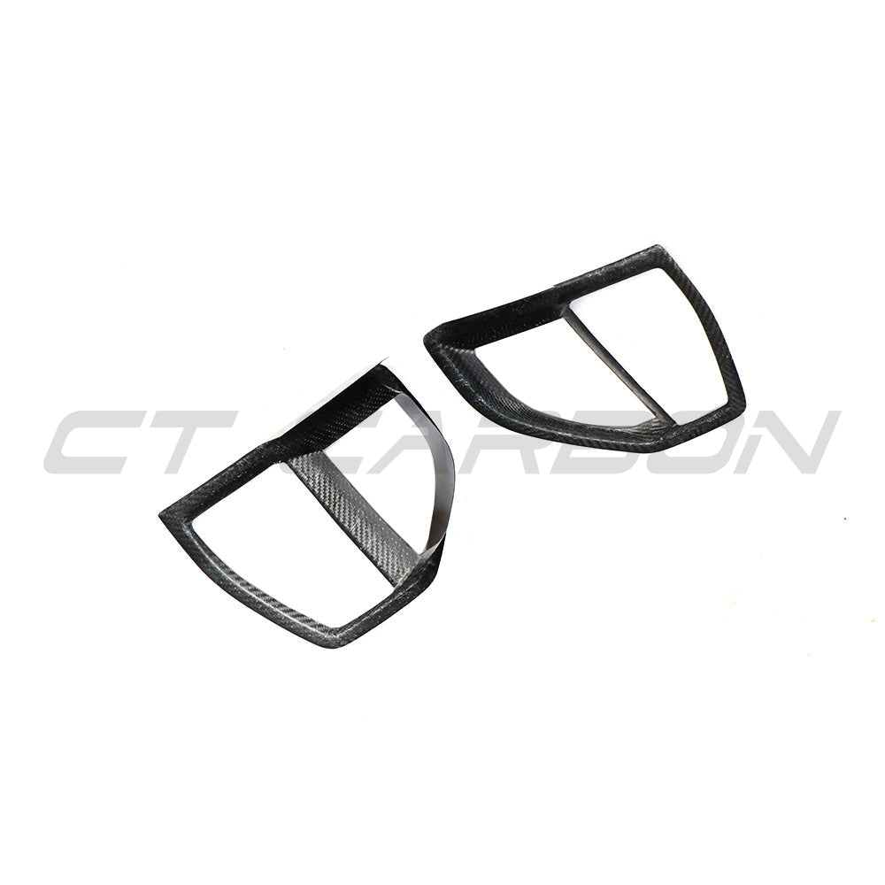 BMW G05 X5 2019-2023 CT Carbon fiber front vent add-on accessory, showcasing sleek, lightweight carbon fiber design for enhanced style.