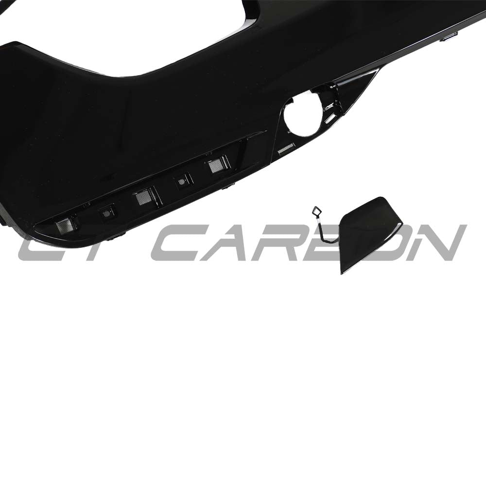 BMW G30 G31 5 Series 2020-2024 LCI diffuser by CT Carbon, gloss black finish, designed for sporty rear styling.