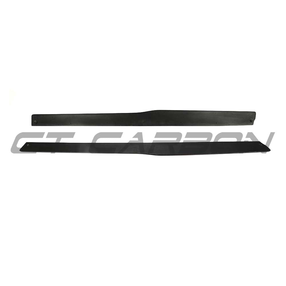 BMW F80 M3 2014-2020 carbon fibre side skirts by CT Carbon, showcasing sleek V3 design and high-quality finish.