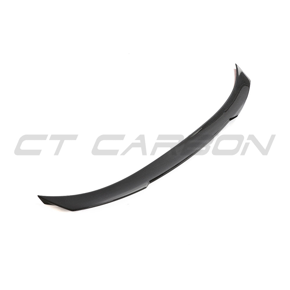 BMW G87 M2 and G42 2 Series carbon fibre spoiler by CT Carbon, V3, showcasing sleek aerodynamic design on the vehicle.