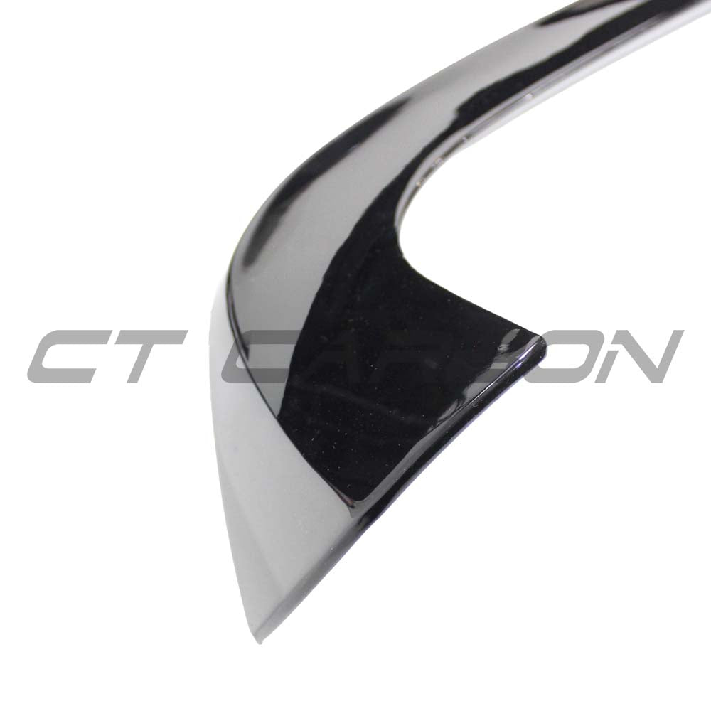 BMW F20 F21 1 Series LCI twin left gloss black kit by CT Carbon, featuring sleek black carbon fiber components.