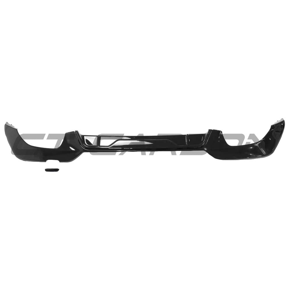 BMW G20 G21 3 Series 2019-2022 CT Carbon gloss black diffuser with square tips, rear automotive upgrade for sporty styling.
