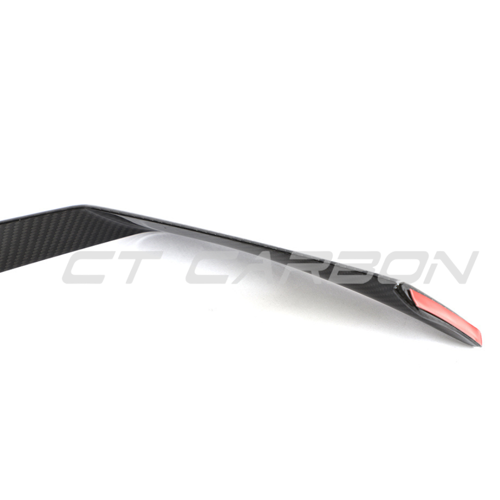 Lamborghini Huracan LP-610 carbon fibre front bumper trim accessory by CT Design, showcasing sleek, high-quality car detailing.