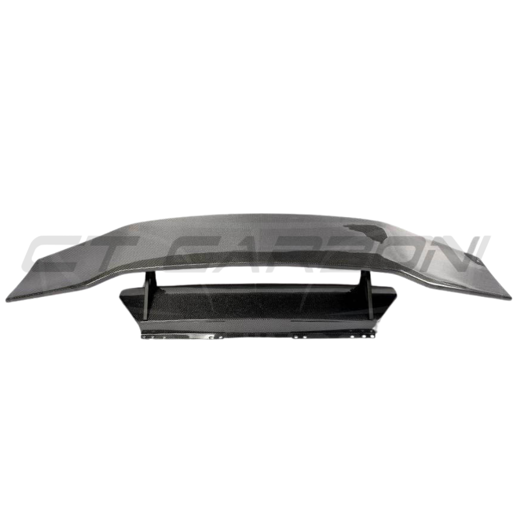 Lamborghini Huracan LP610-4 carbon fiber spoiler in SV style by CT Carbon, showcasing sleek aerodynamics and lightweight design.