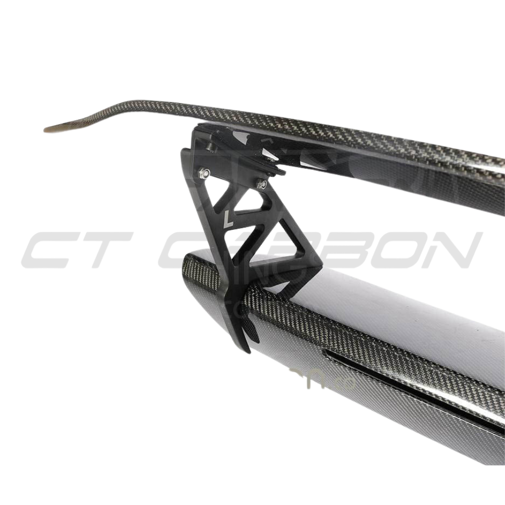 Carbon fiber spoiler for Lamborghini Huracan LP610-4 in SV style by CT Carbon, showing the sleek aerodynamic design.
