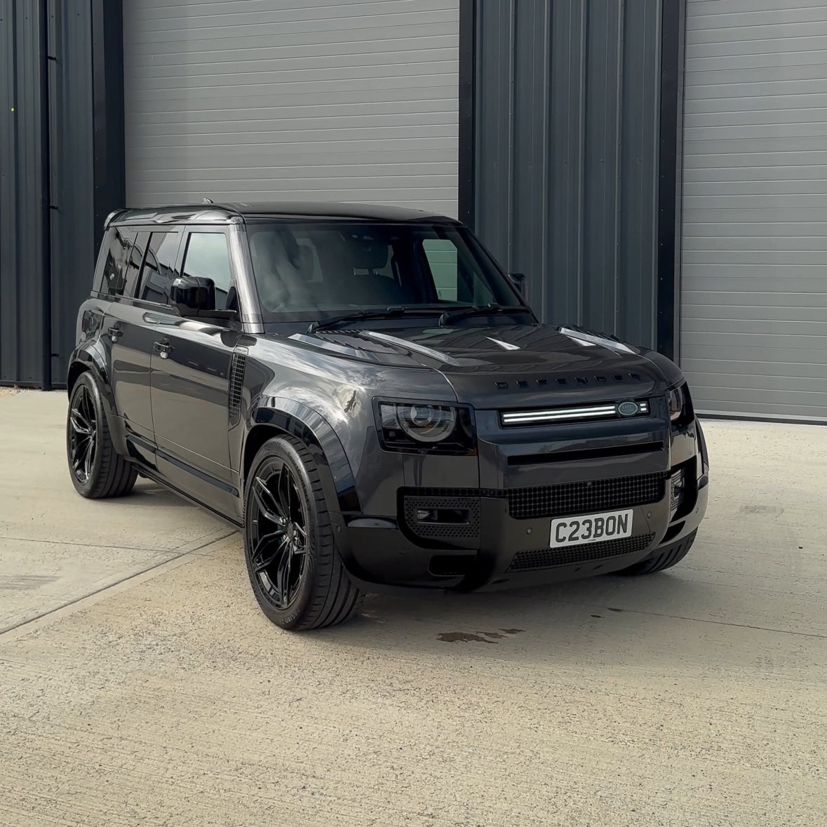 CT Carbon LED light for Land Rover Defender L663 110 and 90 front grille, accessory for enhanced vehicle lighting.