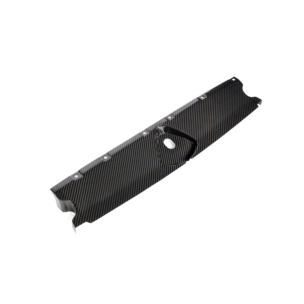 CT Carbon carbon fiber engine bay scuttle trim for Audi RS3 8Y 2020+, showcasing sleek, textured carbon fiber accessory in a close-up view.