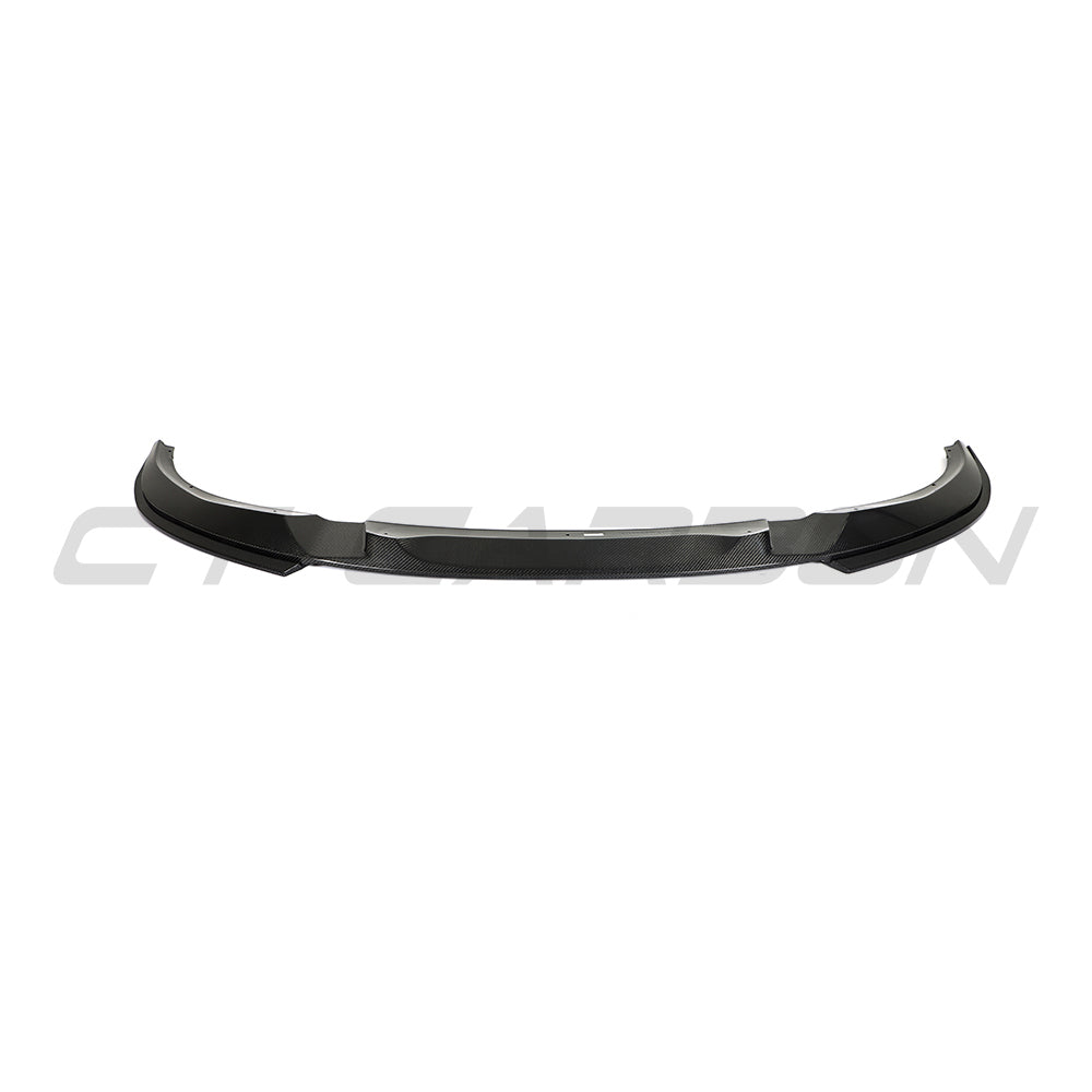 BMW 4 Series G26 and i4 carbon fibre splitter by CT Carbon, showing the sleek aerodynamic front splitter design.