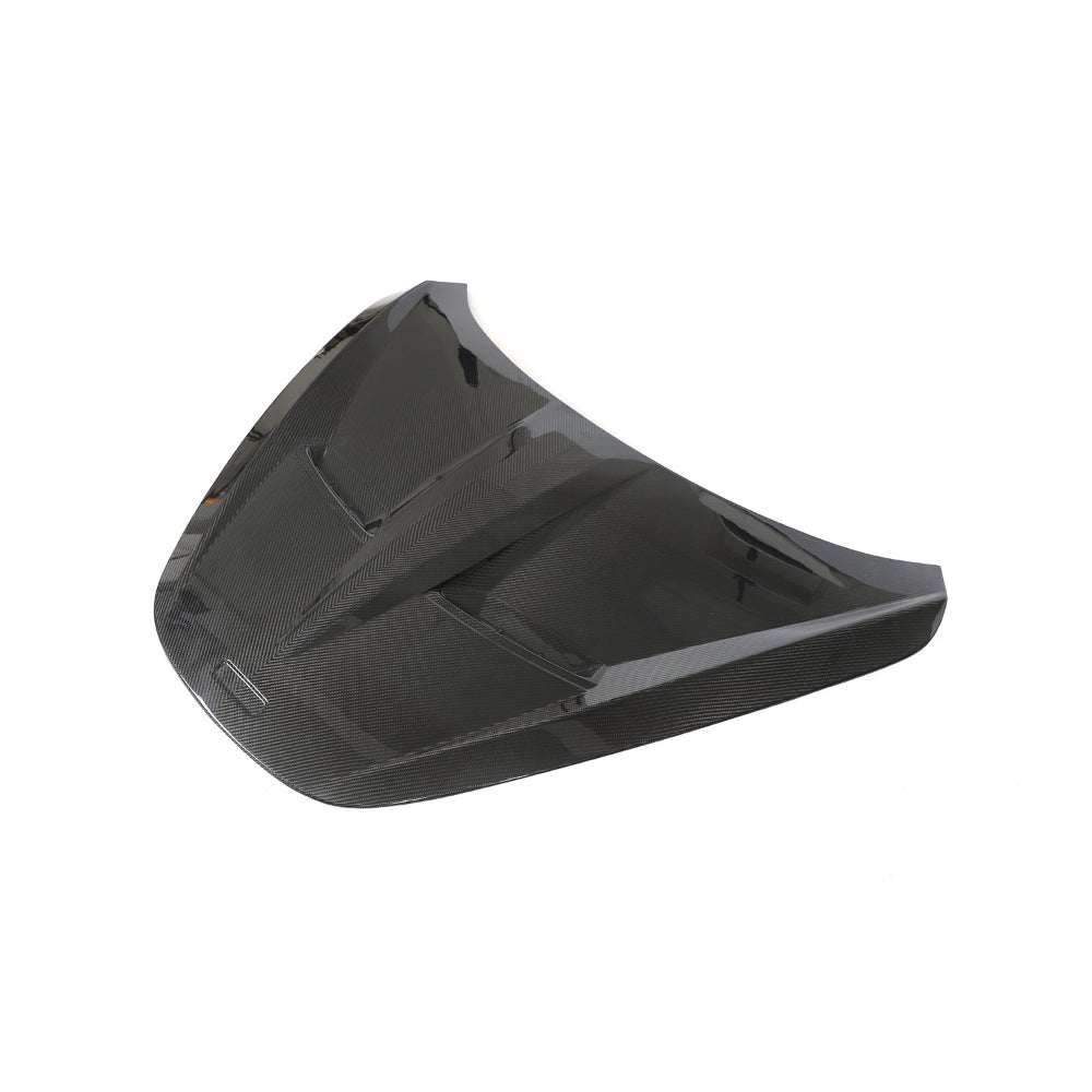 MCLAREN 720S carbon fiber CT Design bonnet, lightweight car hood with sleek carbon fiber finish, showcasing high-performance automotive design.