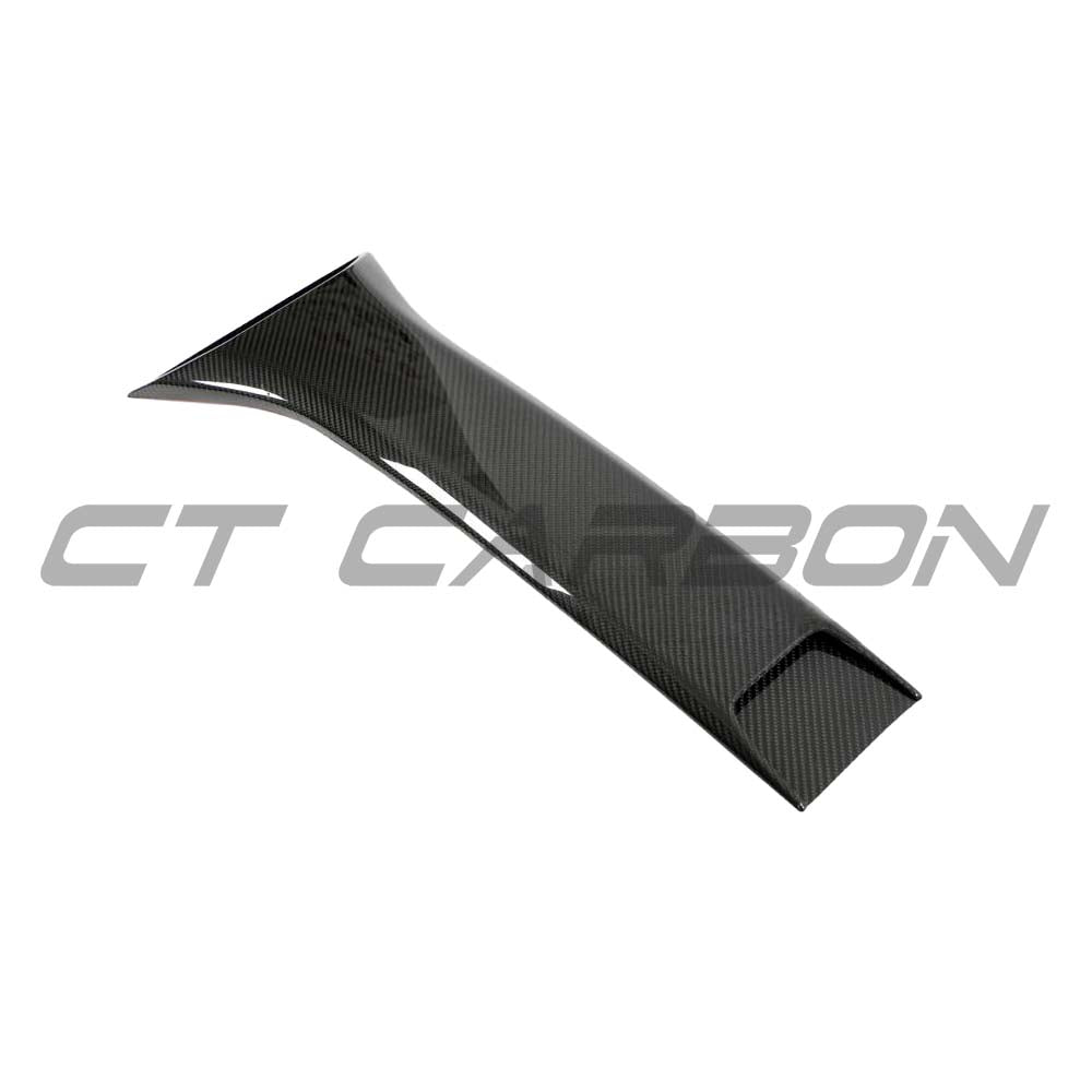 Carbon fibre roof scoop for McLaren 720S by CT Design, showcasing sleek aerodynamic design on a sports car.