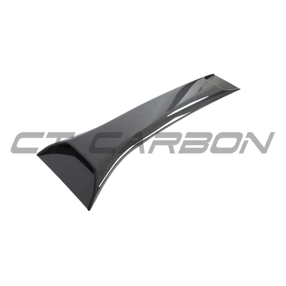 Carbon fiber roof scoop for McLaren 720S by CT Design, showing sleek, lightweight aerodynamic design on the car's roof.