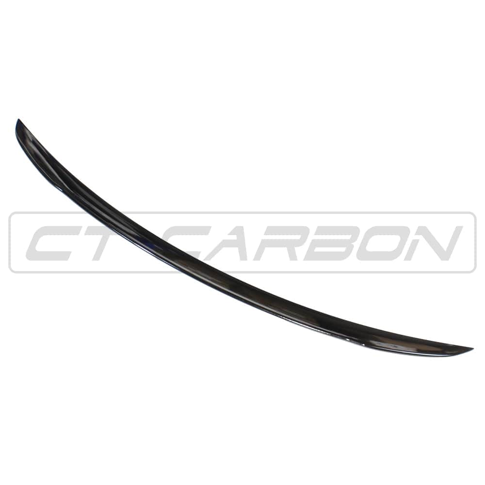 Gloss black spoiler for Mercedes A-Class Saloon V177 2018+ by CT Carbon, shown on the vehicle with sleek finish.