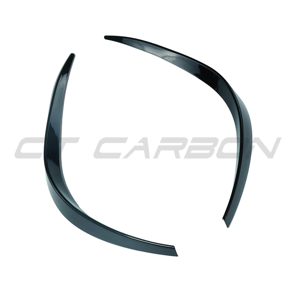 Gloss black front bumper trim for Mercedes A-Class V177 and W177, designed by CT Carbon for 2018-2022 models.