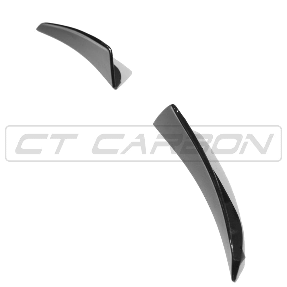 Mercedes A-Class V177 W177 2018-2022 CT Carbon gloss black splitter and canards for aerodynamic enhancement.