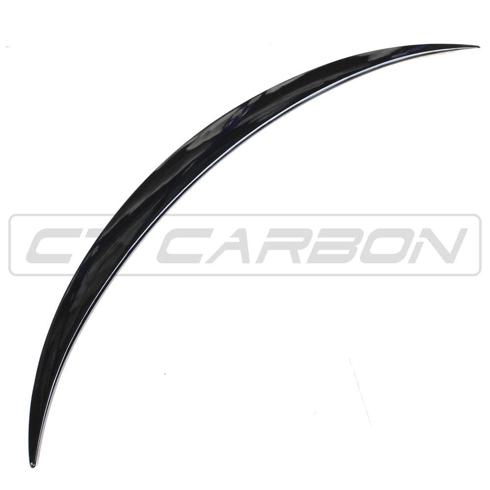Gloss black spoiler for Mercedes C-Class C63 W205 saloon by CT Carbon, visible on the rear trunk of the car.