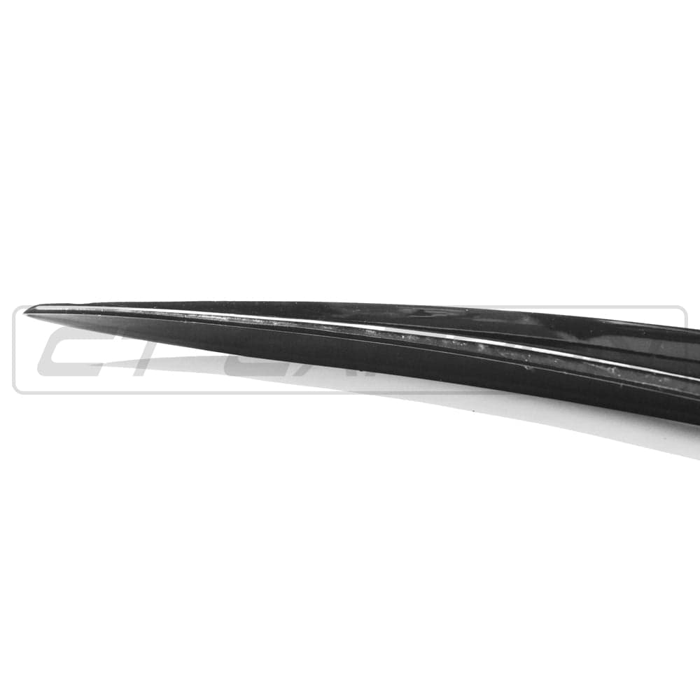 Mercedes C-Class C63 W205 saloon gloss black spoiler by CT Carbon, showing the sleek aerodynamic design on the vehicle.
