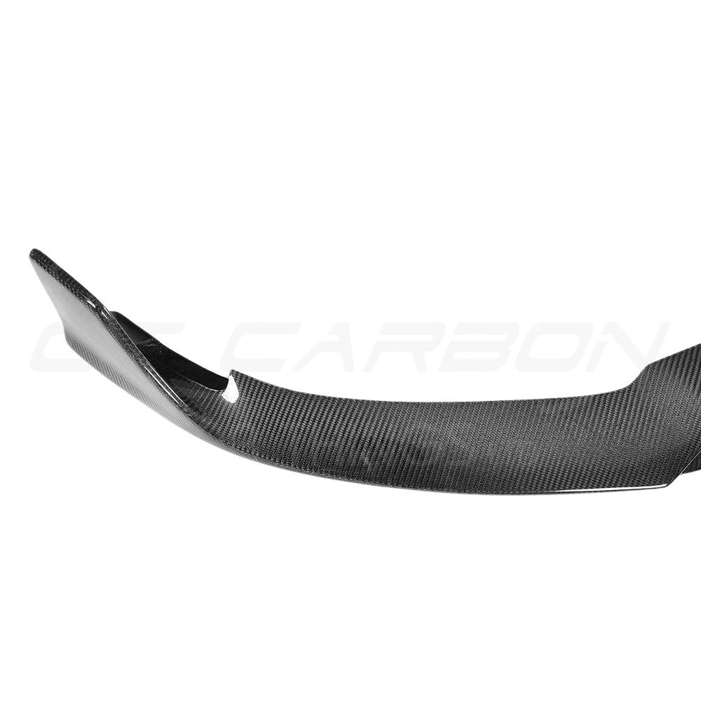 Mercedes C63 W205 coupe carbon fiber splitter V2 by CT Carbon, showcasing the sleek, aerodynamic front splitter design.